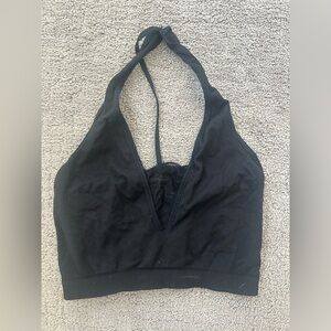 Daytrip Black Halter Bralette Y2K Wireless Crop XS/S